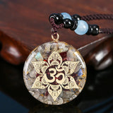 Orgonite Pendant Necklace Metatron Cube Resin Pendant Cosmic Healing Crystal Sacred Geometry Chakra Necklace Meditation Jewelry