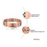 Mens Copper Health Healing Therapy Wristband Bracelet 8.3Inch for Arthritis Free Adjustable Tool