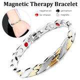 1Pc Twisted Pattern Healthy Care Magnetic Magnet Bracelet for Women Power Therapy Magnets Bracelets Bangles for Women Men