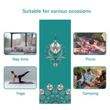 183*61Cm Yoga Mat Blanket Print Quick Dry Non-Slip Foldable Yoga Towel Fitness Blanket Portable Yoga Mat Towel for Home Gym Yoga