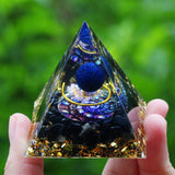 Crystals Stone Orgone Pyramid Energy Generator Natural Amethyst Peridot Reiki Chakra Meditation Tool Room Decor Christmas Gift