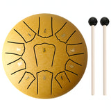 6/3 Inch 11/6 Notes Mini Handpan Drum Finger Picks Percussion Instruments Sound Healing Steel Tongue Drum for Meditation Yoga