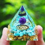 Crystals Stone Orgone Pyramid Energy Generator Natural Amethyst Peridot Reiki Chakra Meditation Tool Room Decor Christmas Gift