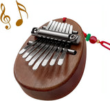 Kalimba Thumb Piano 8 Keys - Portable Mini Size Finger Piano Marimba Musical Instruments Solid Wood Mibra Gift for Kids and Piano Beginners Professional (Mini Size)