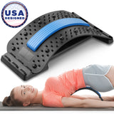 Back Stretcher for Lower Back Pain Relief, Back Cracker Lumbar Spine Board Adjustable Multi-Level Lumbar Support Back Massagers, Lower and Upper Back Pain Relief with 4 Levels Adjustment