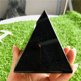 Natural Obsidian Healing Pyramid Natural Mineral Crystal Point Pyramid Natural Obsidian Quartz Stone Decoration Crystals