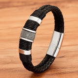 Creative Titanium Steel Bracelet Magnetic Man Charm Masculinity Leather Bracelet Stainless Steel Magnetic Buckle Punk Bracelet