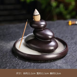 Rock Rockery Backflow Incense Burner Waterfall Reflow Incense Holder Ceramic Decorations for Home CN Tearoom Ornaments