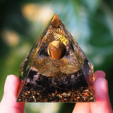 Crystals Stone Orgone Pyramid Energy Generator Natural Amethyst Peridot Reiki Chakra Meditation Tool Room Decor Christmas Gift