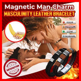 Creative Titanium Steel Bracelet Magnetic Man Charm Masculinity Leather Bracelet Stainless Steel Magnetic Buckle Punk Bracelet