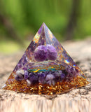 Orgone Pyramid - Healing Crystals Pyramid and Healing Stones, Crystal Stone Energy Generator for Yoga Reiki Meditaion Blanacing Chakra